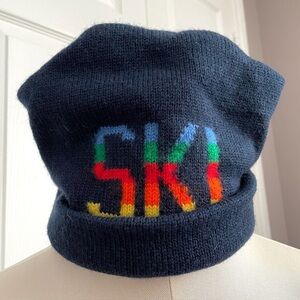 Vintage SKI Wool Toque Beanie in Navy Blue - O/S, Unisex 🌈